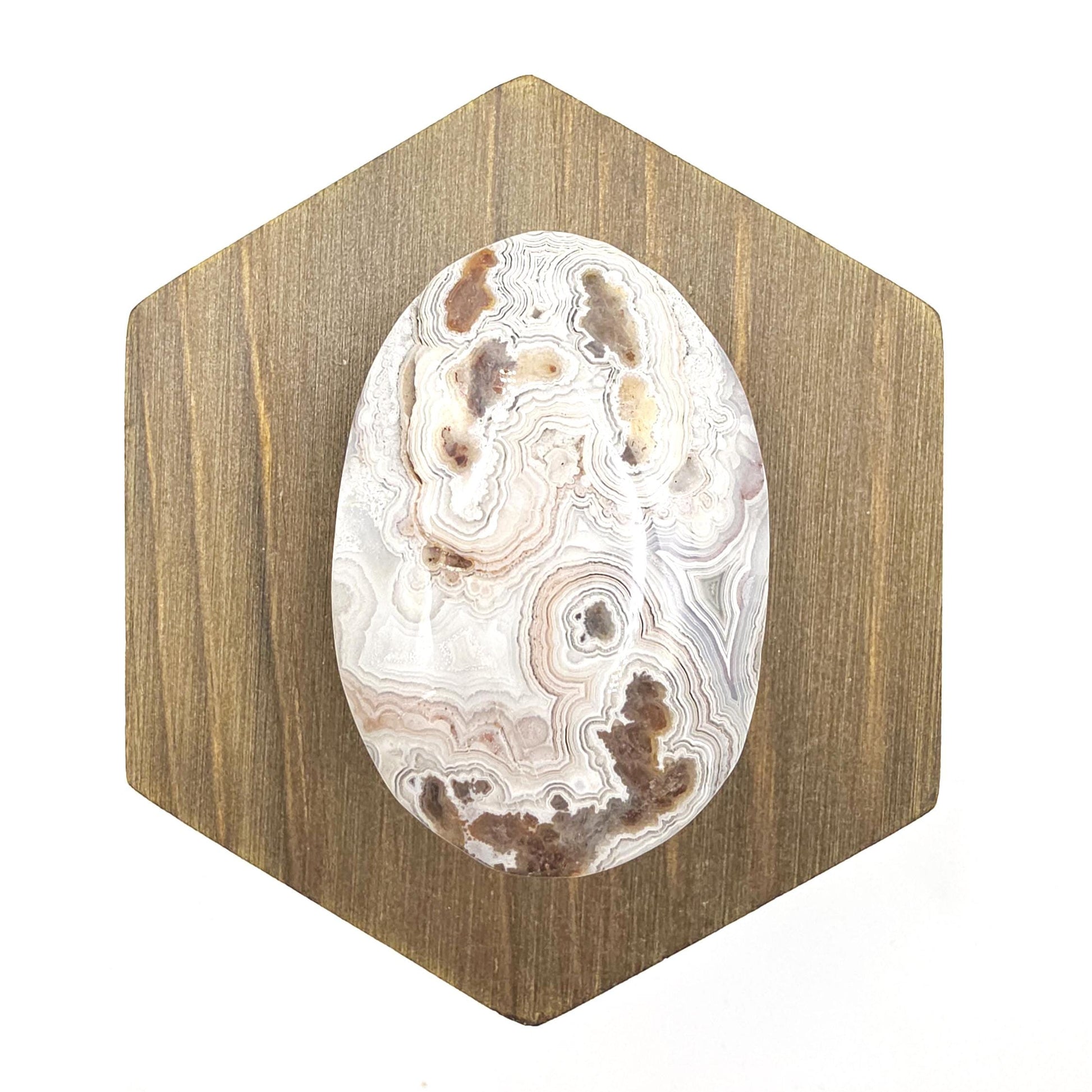Mexican Crazy Lace Agate Palm Stone - Joy, Positivity & Protection Healing Crystal, 65g