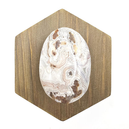 Mexican Crazy Lace Agate Palm Stone - Joy, Positivity & Protection Healing Crystal, 65g
