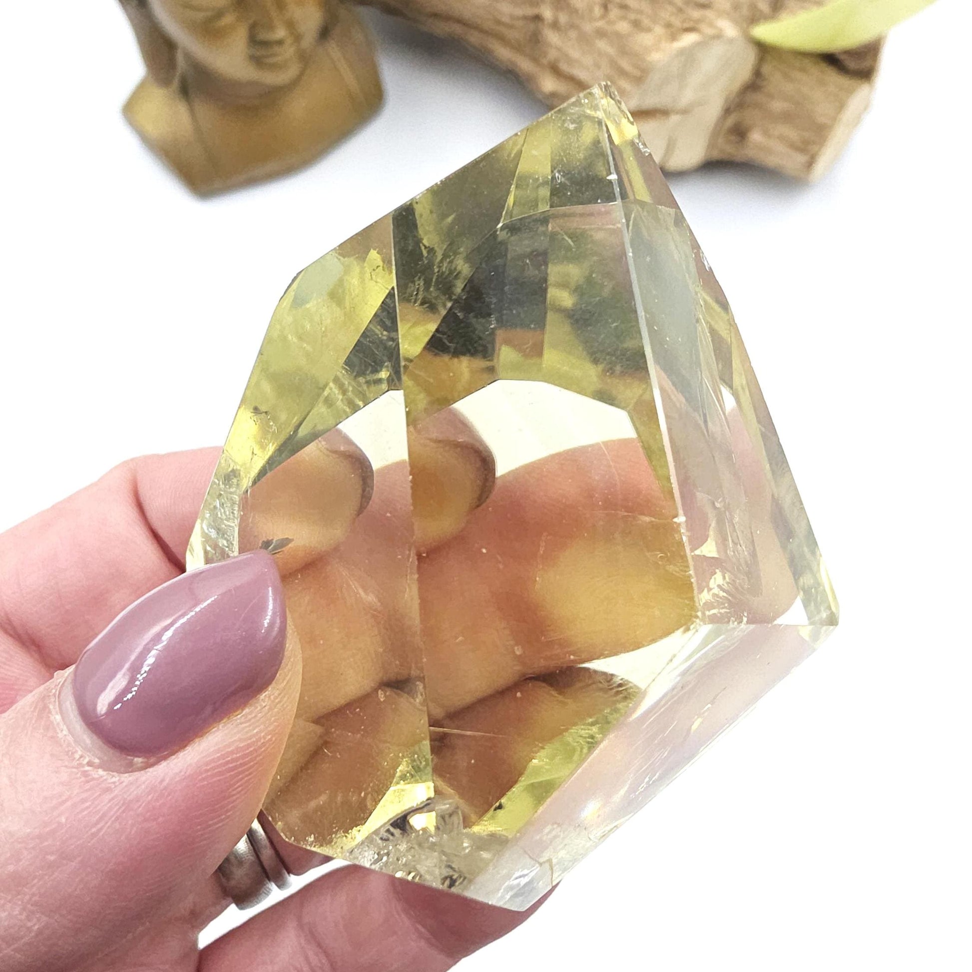 Citrine Freeform with Large Rainbow – Abundance, Confidence & Positive Energy Crystal, 165g