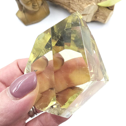 Citrine Freeform with Large Rainbow – Abundance, Confidence & Positive Energy Crystal, 165g