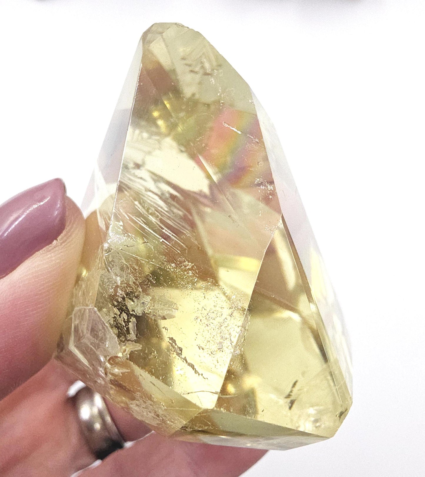 Citrine Freeform with Large Rainbow – Abundance, Confidence & Positive Energy Crystal, 165g