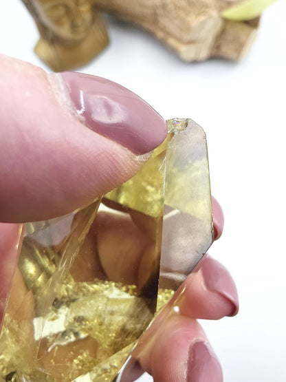 Citrine Freeform with Large Rainbow – Abundance, Confidence & Positive Energy Crystal, 165g