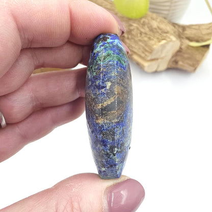 Rare Azurite Palm Stone - Intuition & Spiritual Insight Third Eye Chakra Crystal, 55g