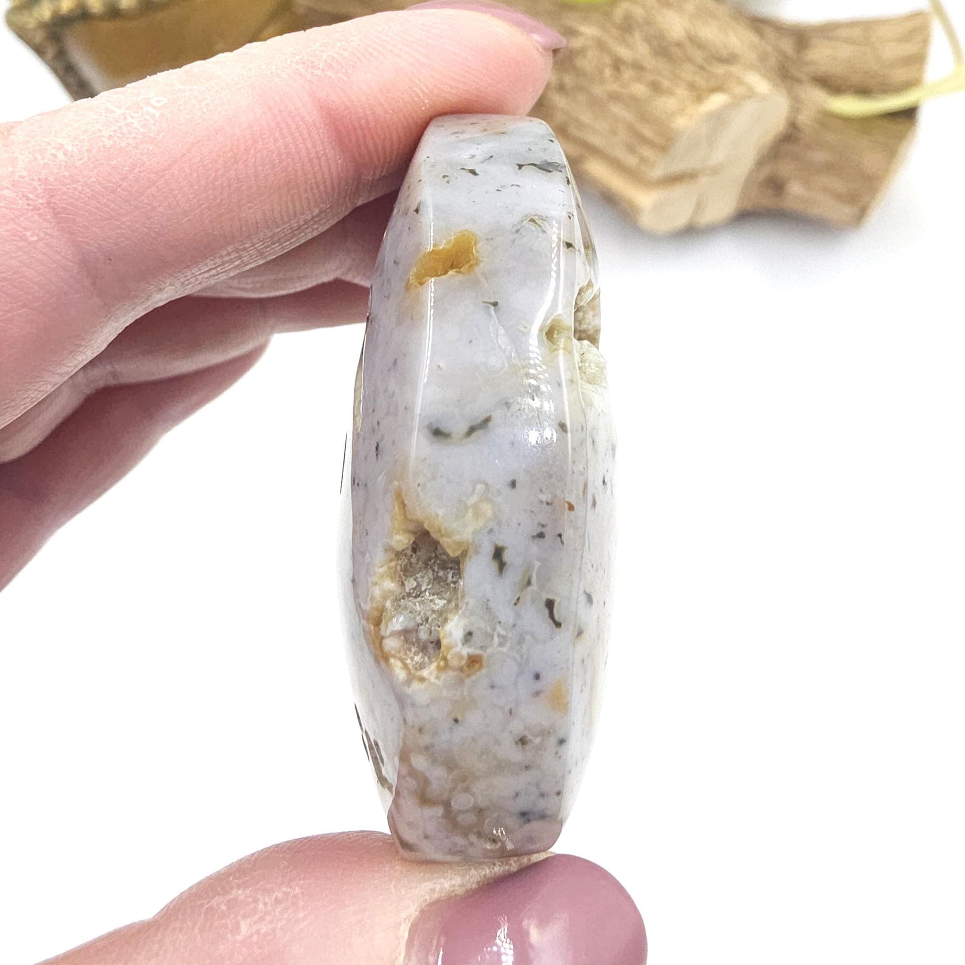 Ocean Jasper Palm Stone – Joy, Emotional Healing & Calming Crystal, 70g