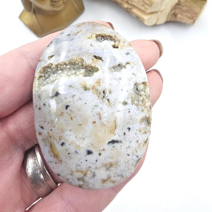 Ocean Jasper Palm Stone – Joy, Emotional Healing & Calming Crystal, 70g