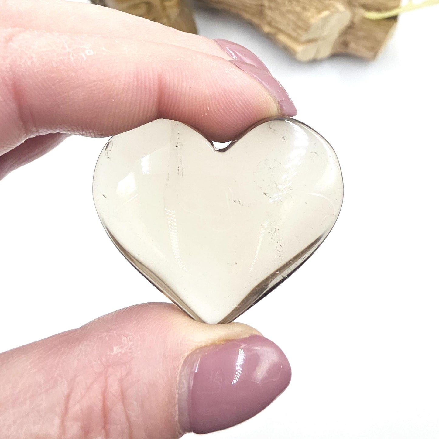 High Grade Smoky Quartz Heart – Grounding, Protection & Root Chakra Energy Crystal, 35g