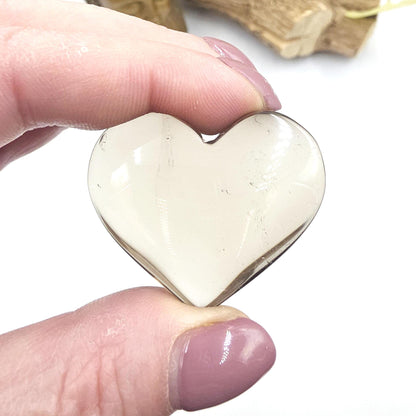High Grade Smoky Quartz Heart – Grounding, Protection & Root Chakra Energy Crystal, 35g