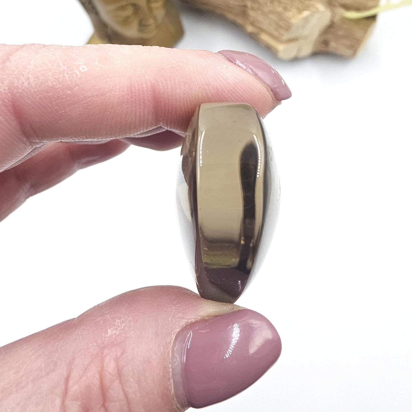 High Grade Smoky Quartz Heart – Grounding, Protection & Root Chakra Energy Crystal, 35g