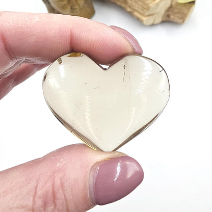 High Grade Smoky Quartz Heart – Grounding, Protection & Root Chakra Energy Crystal, 35g