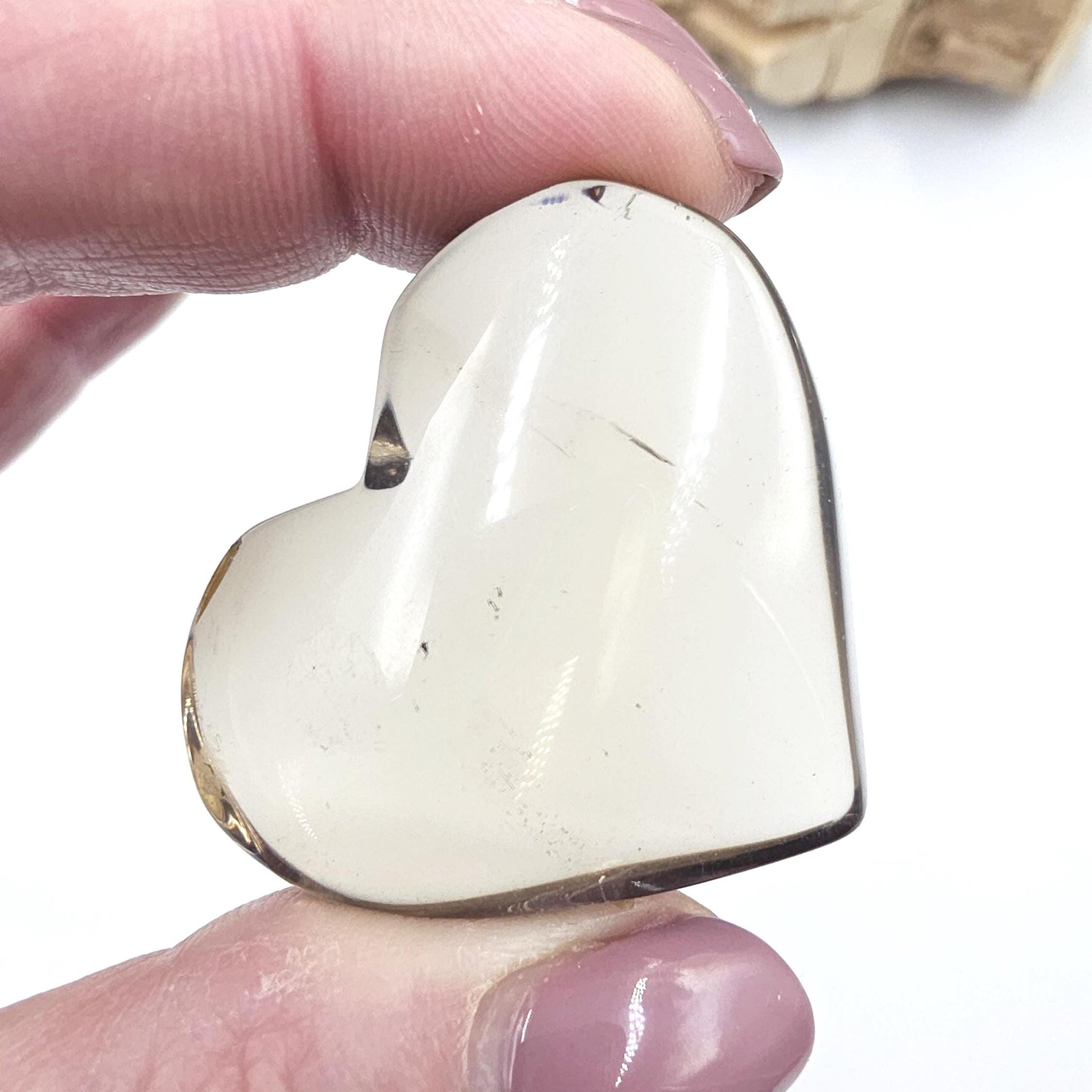High Grade Smoky Quartz Heart – Grounding, Protection & Root Chakra Energy Crystal, 35g