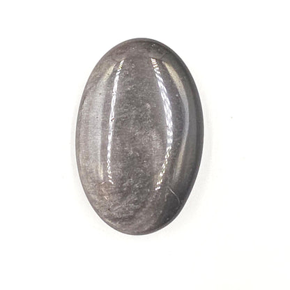 Silver Sheen Obsidian Palm Stone – Protection, Insight & Root Chakra Energy Crystal, 35g