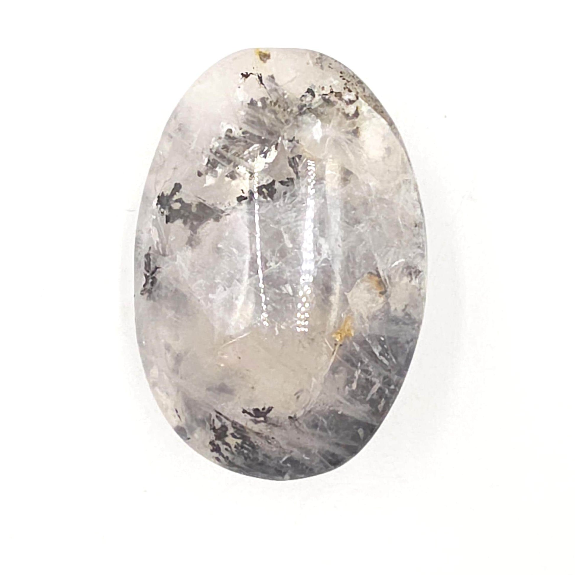 Rare Dendritic Quartz Palm Stone – Clarity, Growth and Root & Crown Chakra Crystal, 75g