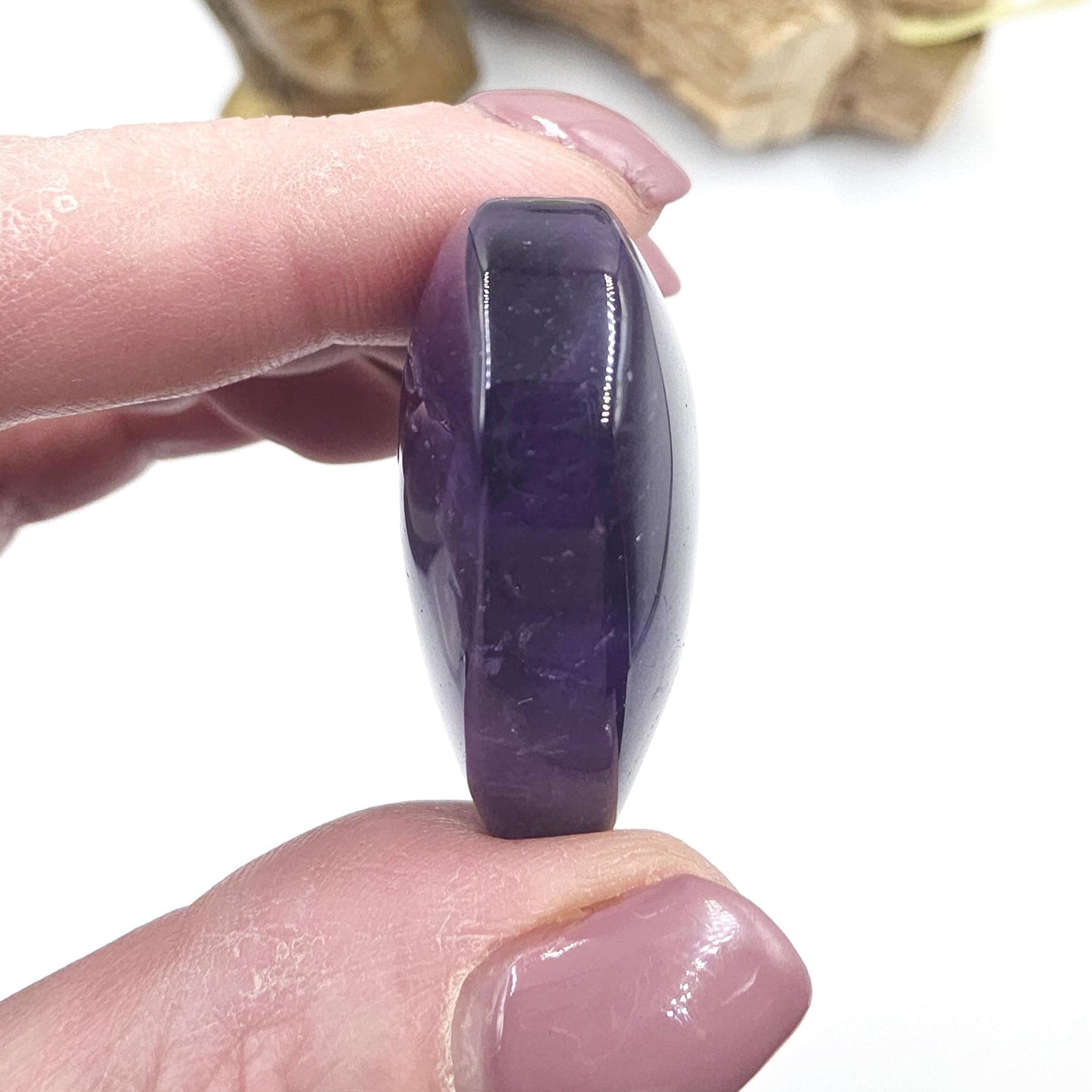 Amethyst Crystal Heart – Peace, Protection & Spiritual Healing Gemstone Carving, 35g
