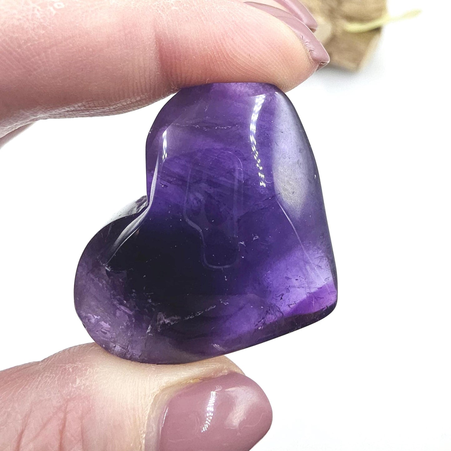 Amethyst Crystal Heart – Peace, Protection & Spiritual Healing Gemstone Carving, 35g