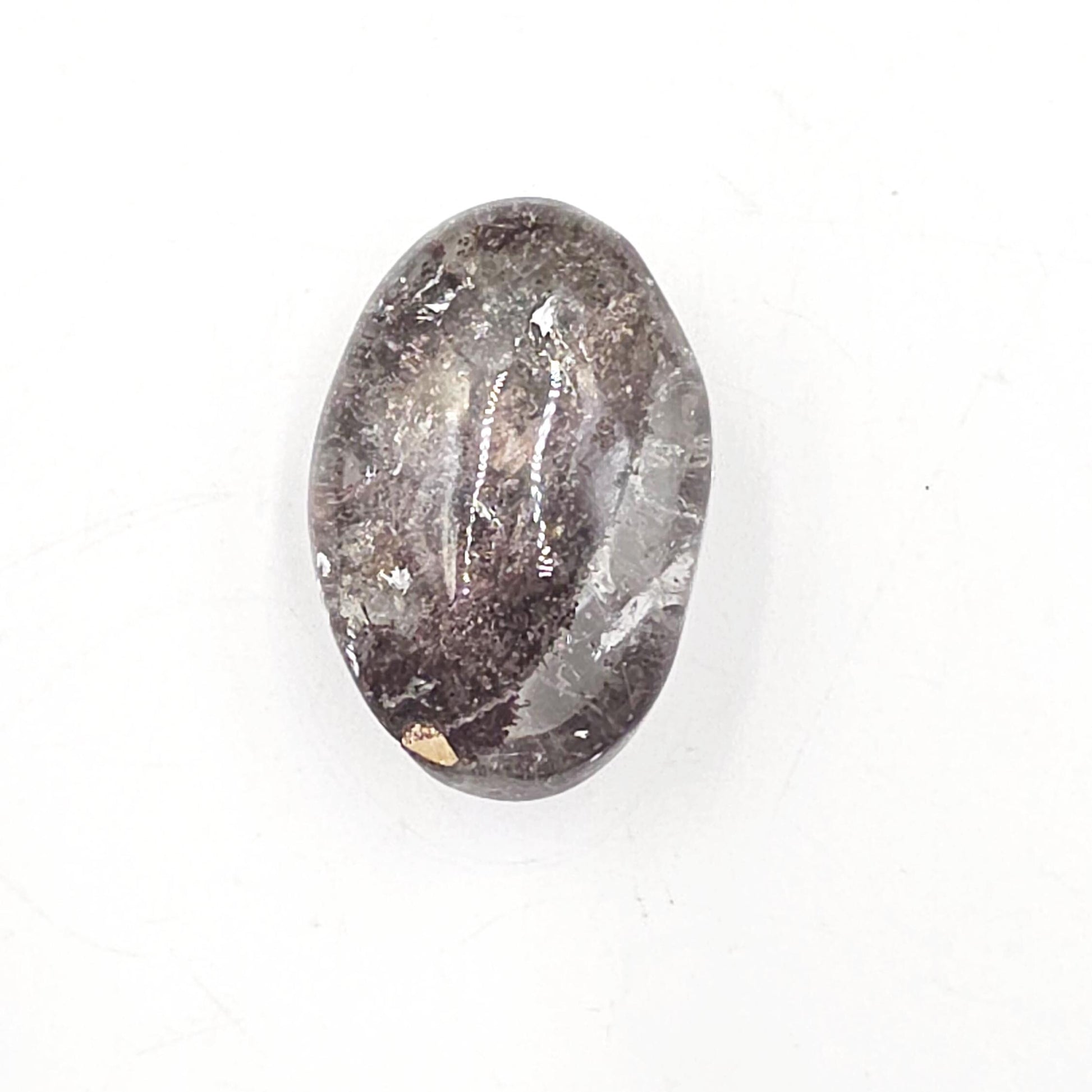 Mini Garden Quartz (Lodolite) Palm Stone – Manifestation, Clarity & Inner Journey Healing Crystal, 30g