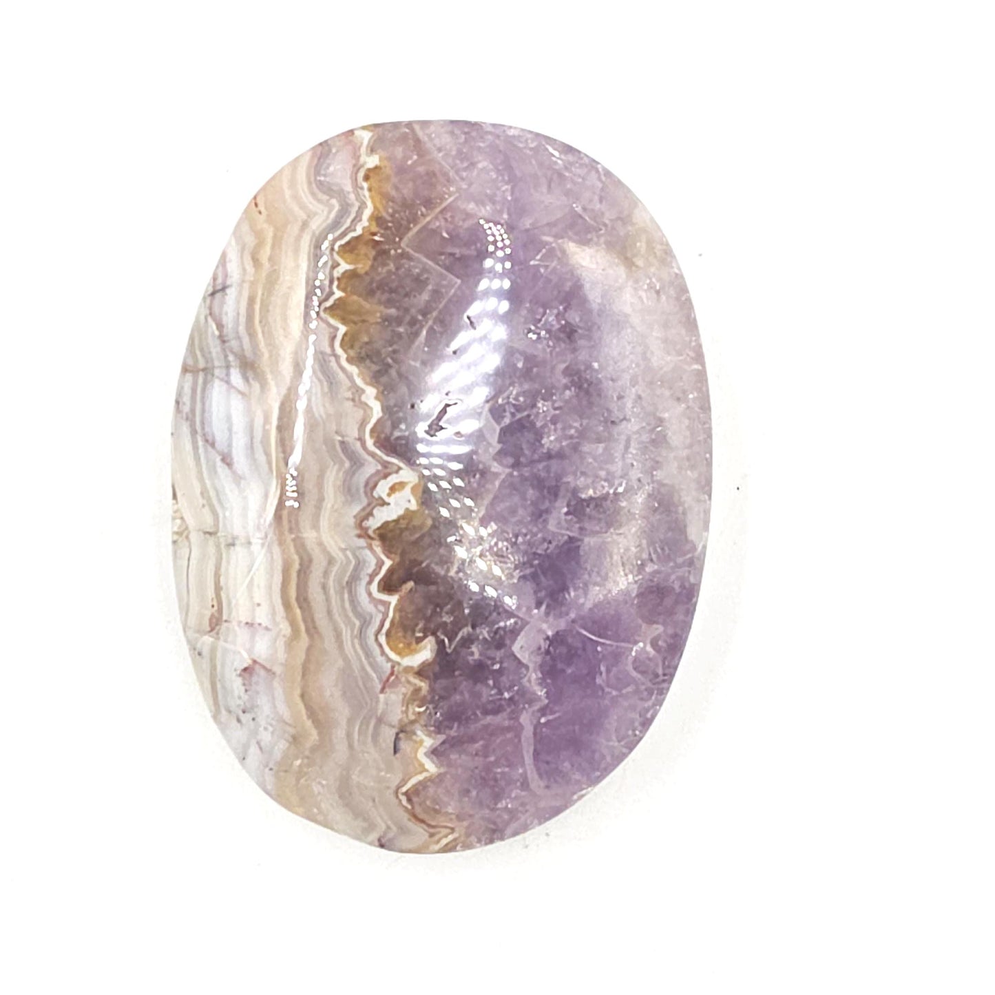 Amethyst Agate Palm Stone – Calm, Protection & Spiritual Healing Crystal, 85g