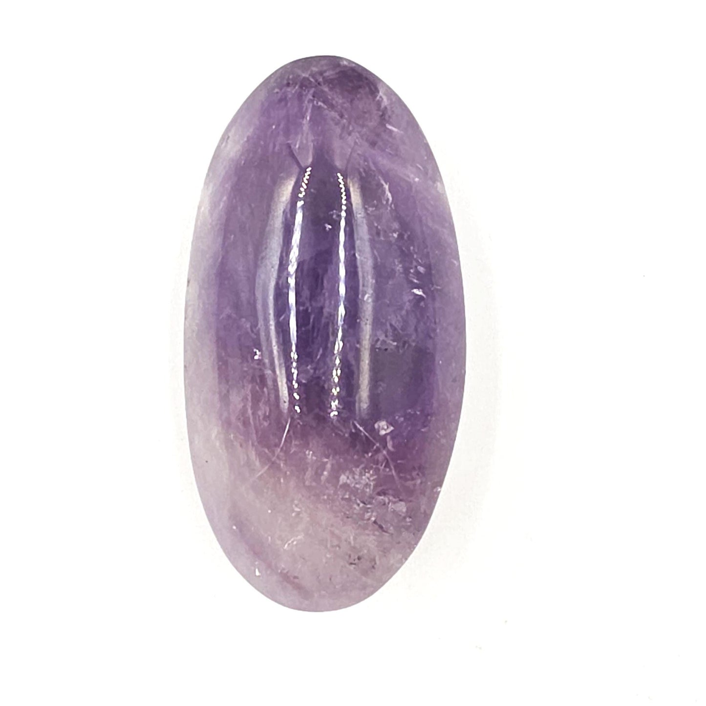 Sparkly Amethyst Palm Stone with rainbows – Calm, Intuition & Spiritual Awareness Crystal, 90g