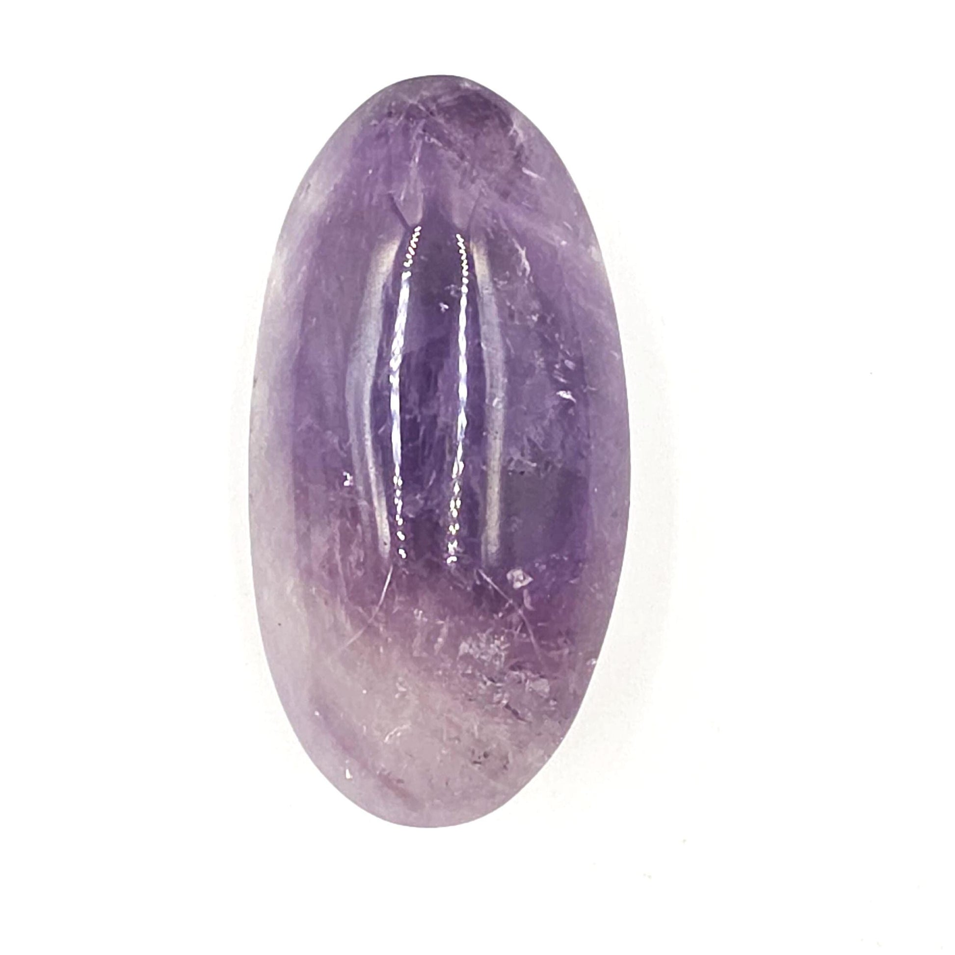 Sparkly Amethyst Palm Stone with rainbows – Calm, Intuition & Spiritual Awareness Crystal, 90g