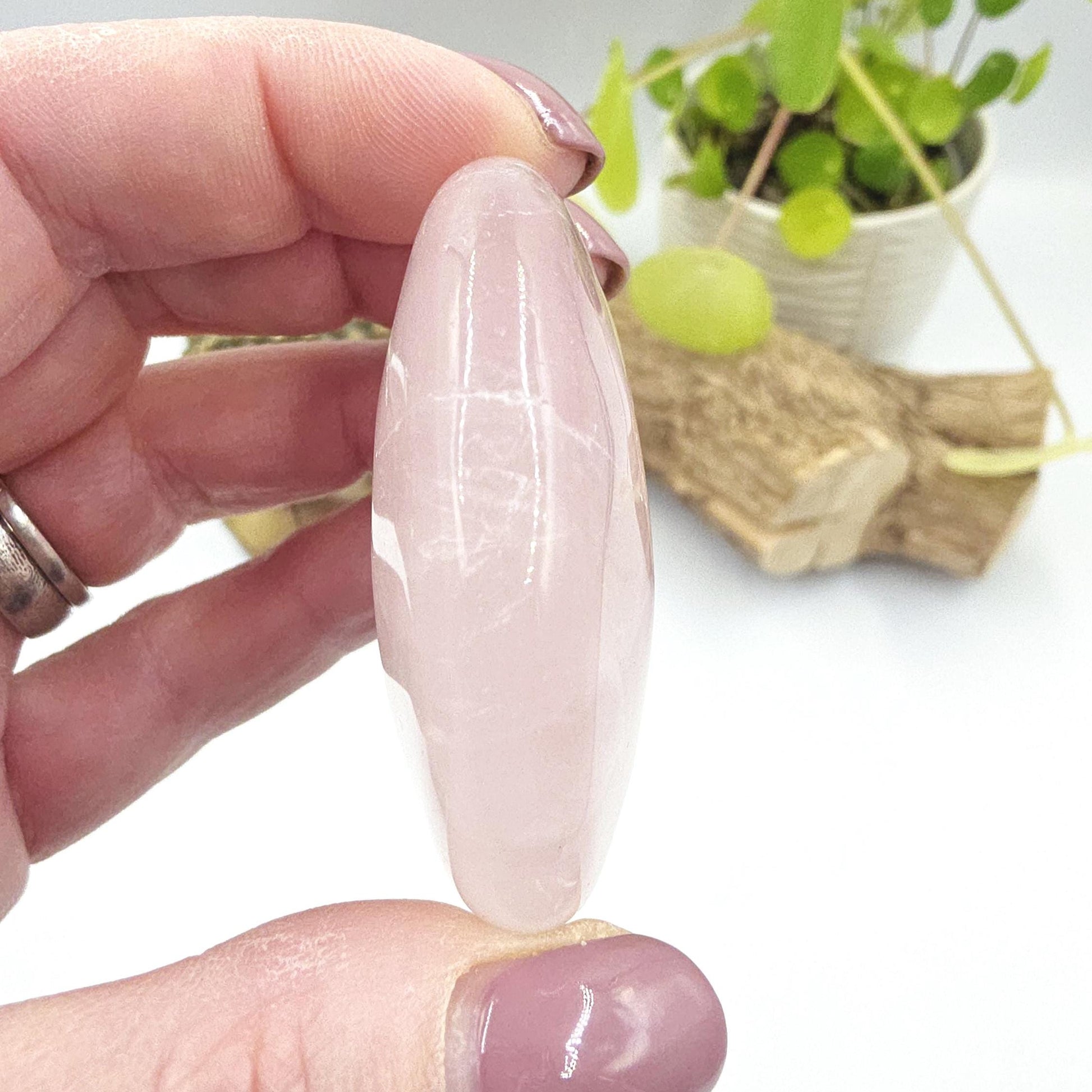 Rose Quartz Palm Stone – Love, Healing & Heart Chakra Crystal, 75g