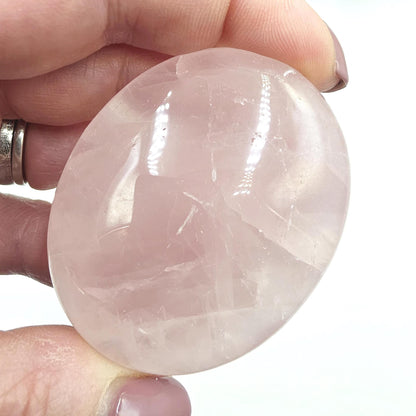 Rose Quartz Palm Stone – Love, Healing & Heart Chakra Crystal, 75g