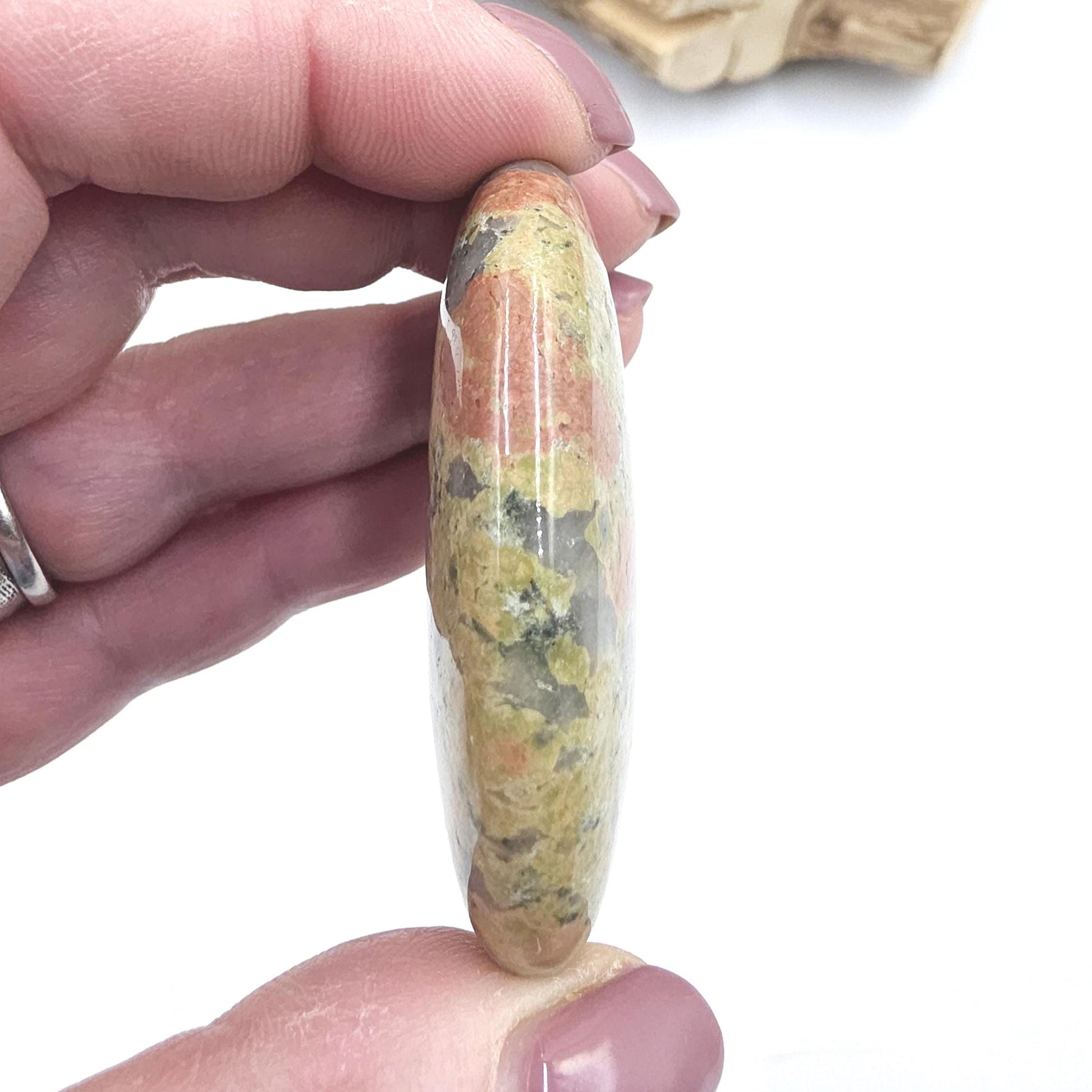 Unakite Palm Stone – Emotional Healing, Balance & Grounding Crystal, 50g