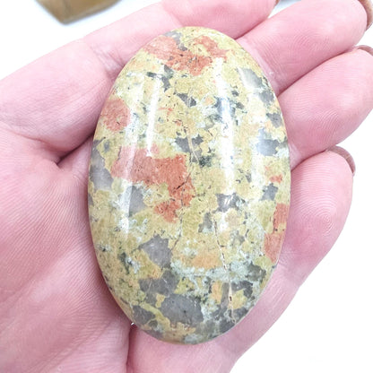Unakite Palm Stone – Emotional Healing, Balance & Grounding Crystal, 50g