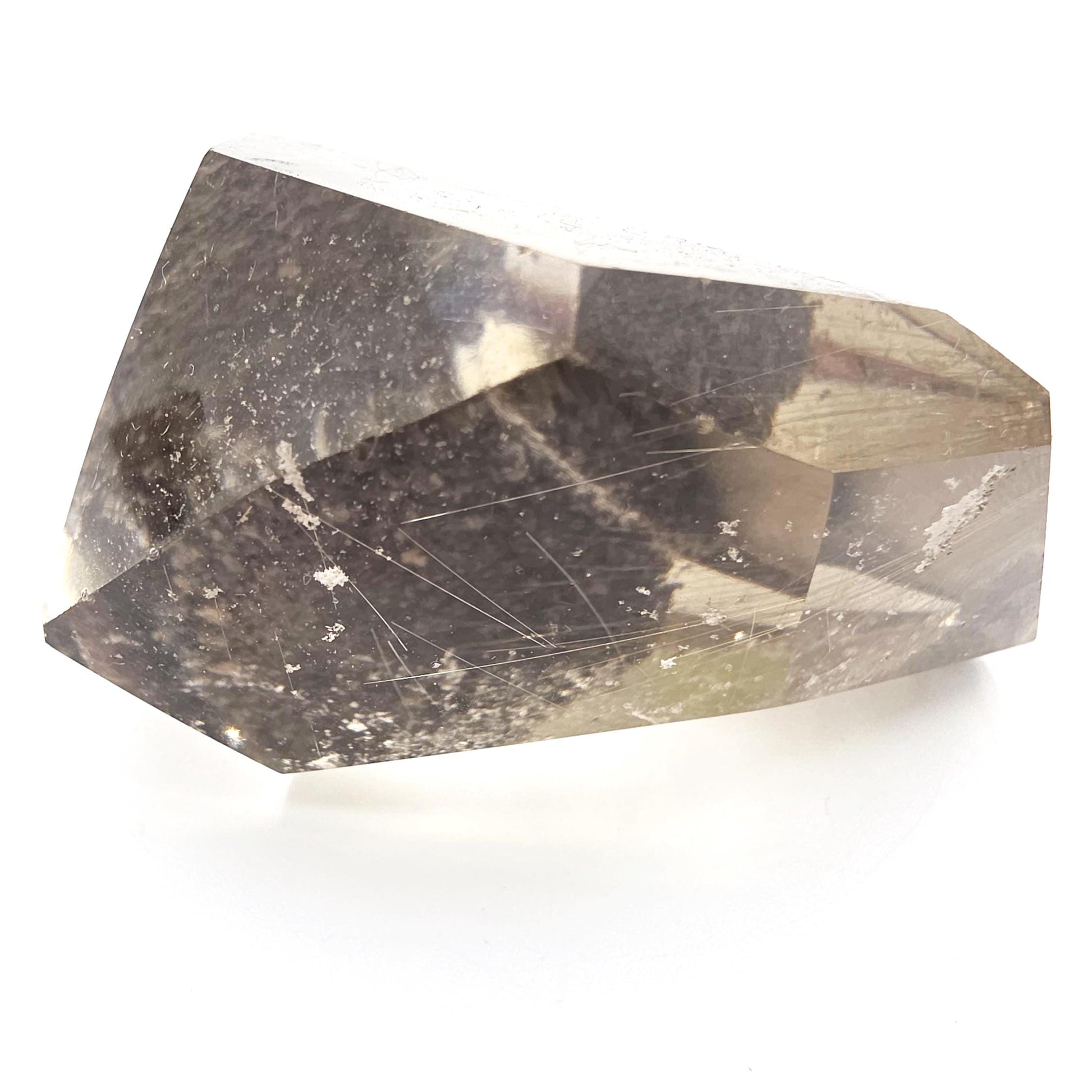 Golden Rutile & Garden Quartz (Lodolite) Freeform – Manifestation, Clarity and Energy Amplification Crystal, 140g