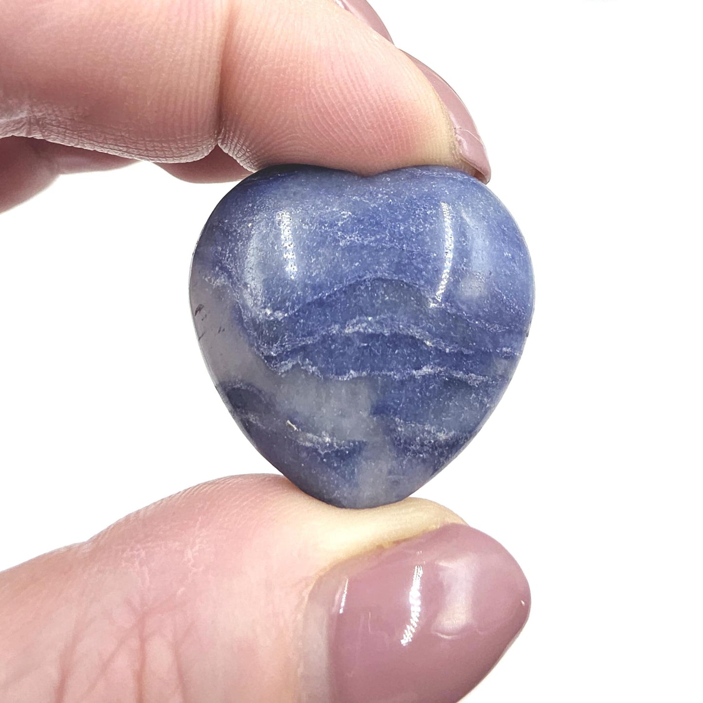Blue Aventurine Crystal Hearts – Calm, Confidence & Emotional Balance Crystal, 30mm