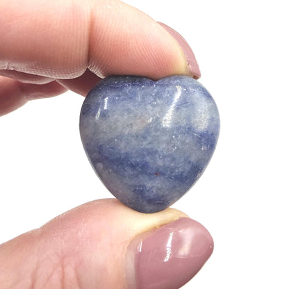 Blue Aventurine Crystal Hearts – Calm, Confidence & Emotional Balance Crystal, 30mm