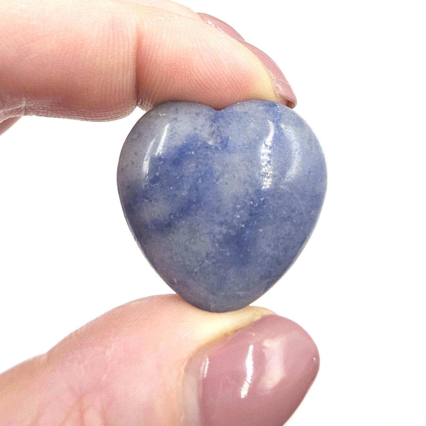 Blue Aventurine Crystal Hearts – Calm, Confidence & Emotional Balance Crystal, 30mm