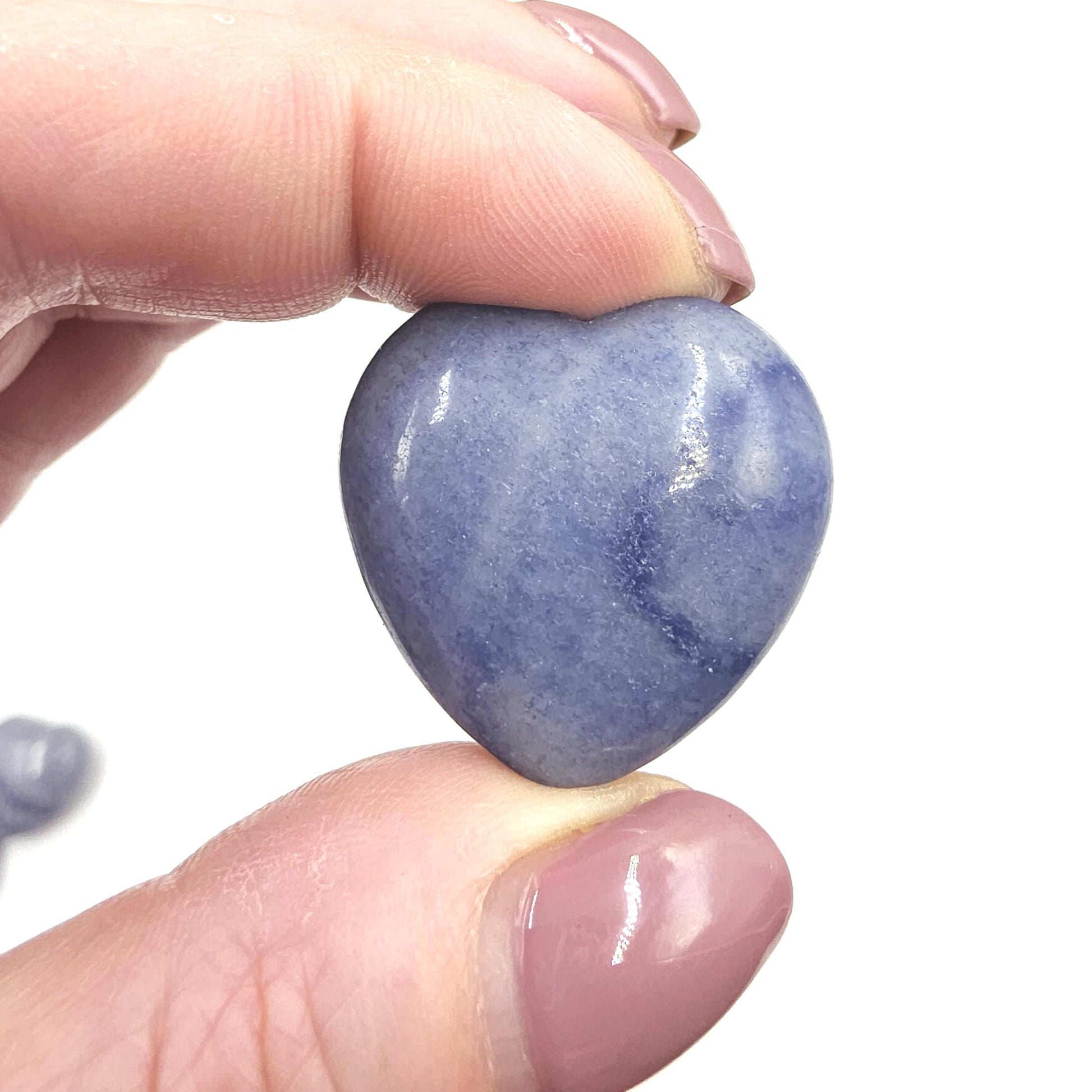 Blue Aventurine Crystal Hearts – Calm, Confidence & Emotional Balance Crystal, 30mm