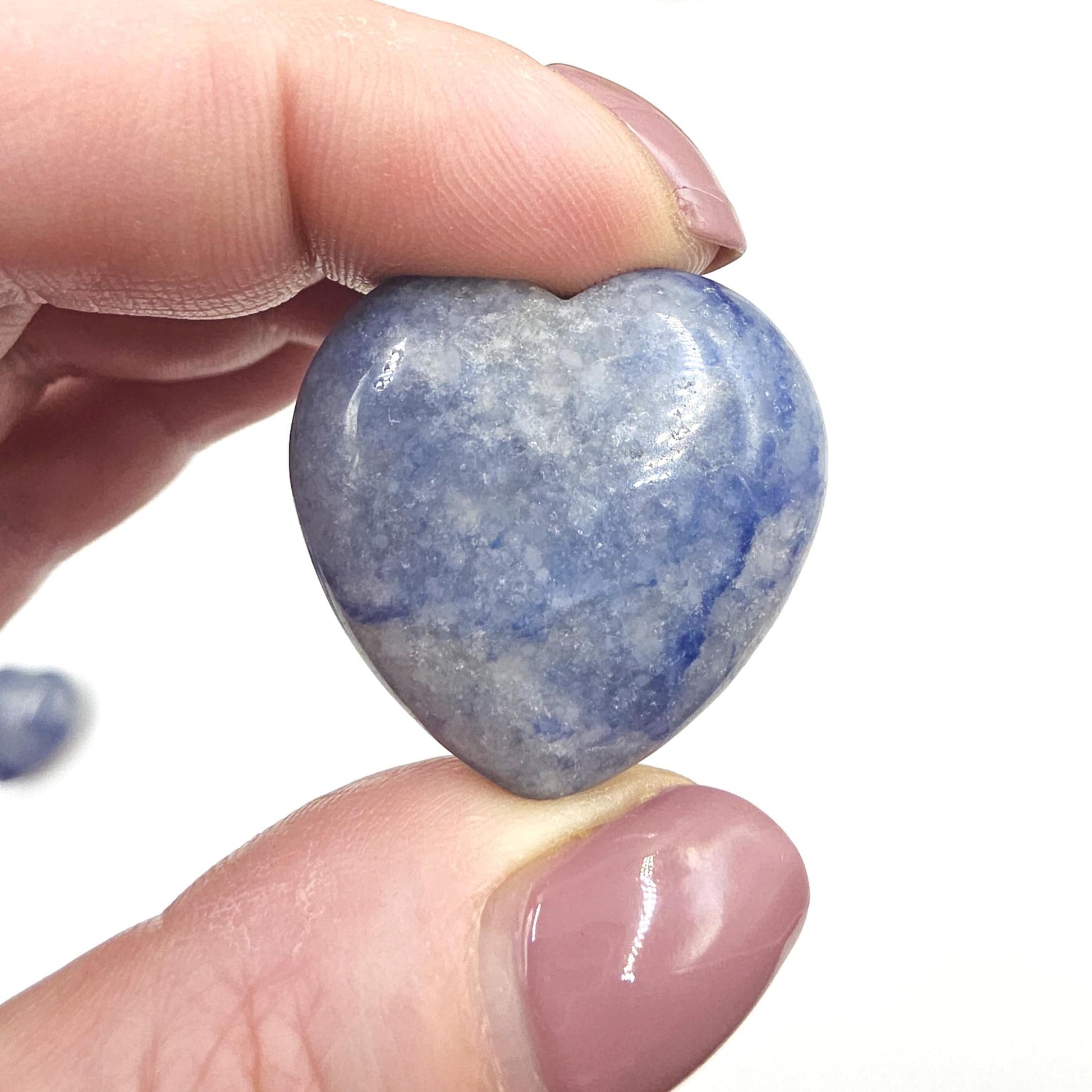 Blue Aventurine Crystal Hearts – Calm, Confidence & Emotional Balance Crystal, 30mm