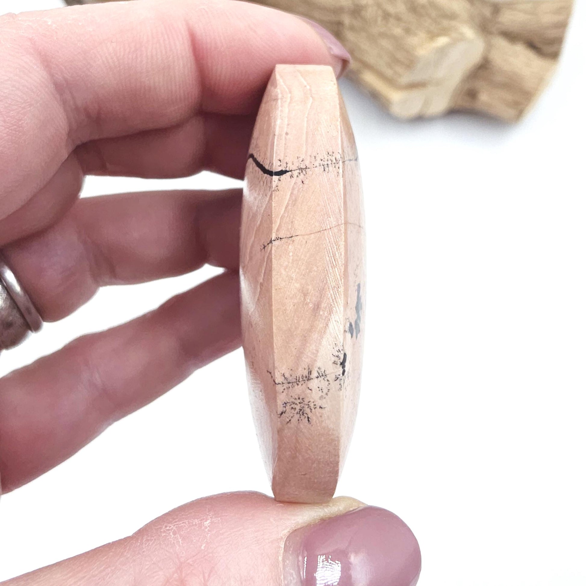Picture Jasper Palm Stone – Grounding, Stability & Earth Connection Crystal, 55g