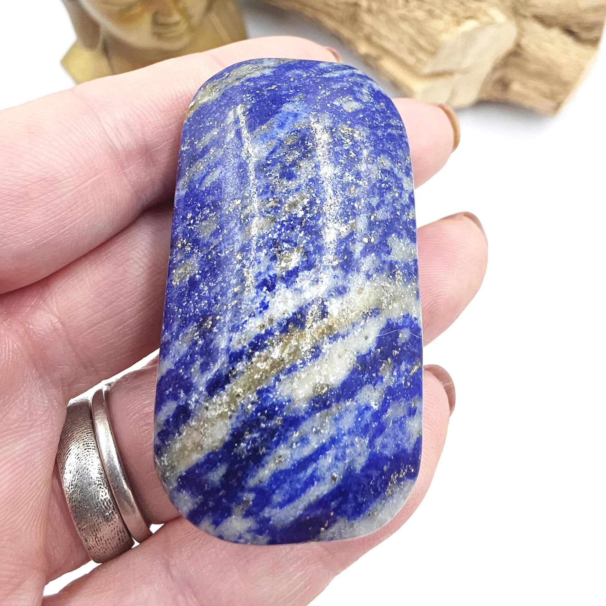 Lapis Lazuli Palm Stone – Wisdom, Intuition & Spiritual Awareness Crystal, 75g