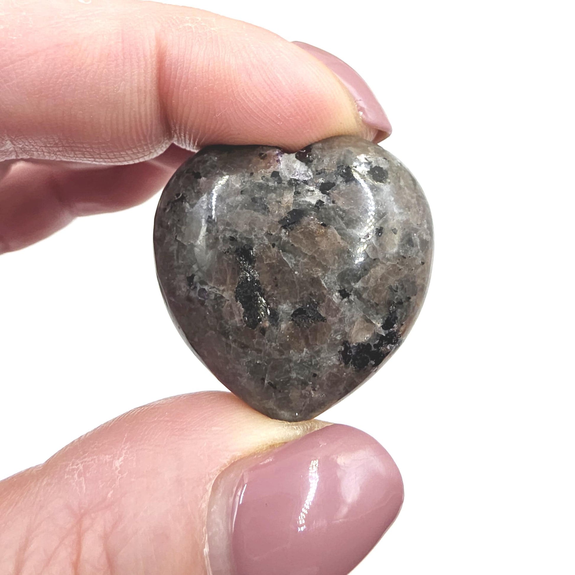 Yooperlite (UV Reactive) Crystal Heart – Transformation, Calm & Spiritual Awareness Crystal, 30mm