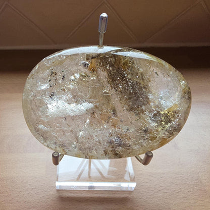 High Grade Large Flashy Skeletal Quartz Palm Stone – Transformation & Spiritual Clarity Crystal, 410g
