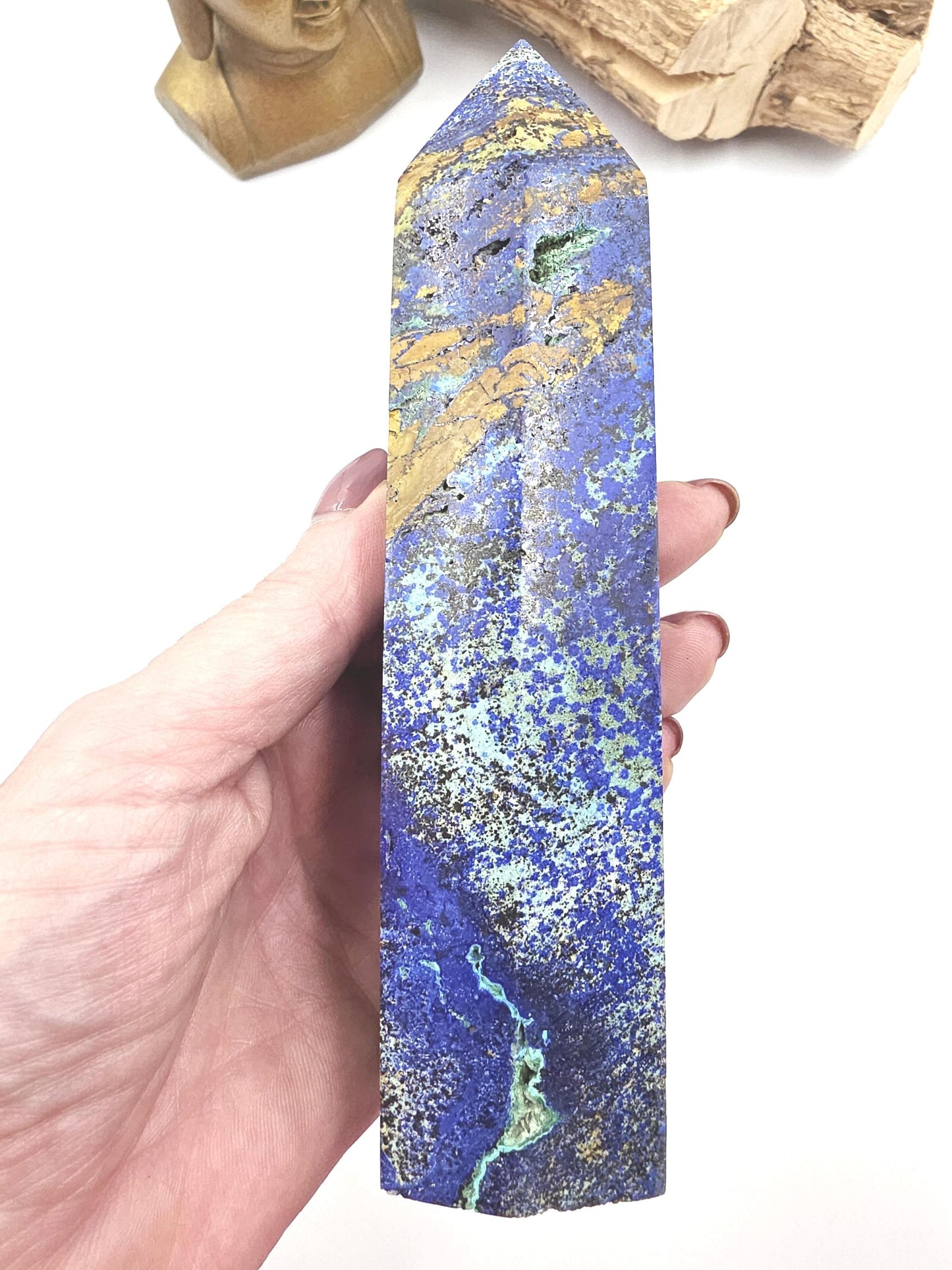 Large Azurite Tower – Intuition, Insight & Spiritual Awareness Crystal, 16cm