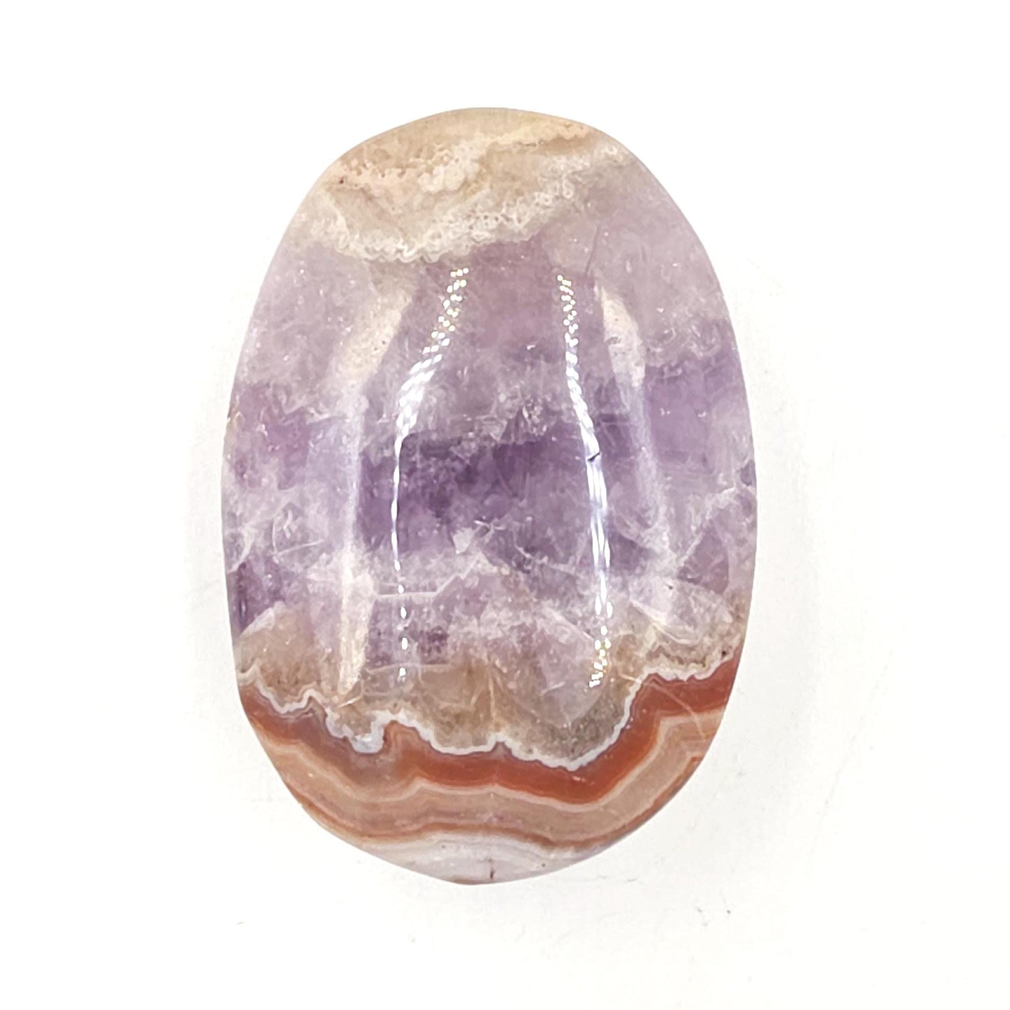 Amethyst Agate Palm Stone – Calm, Protection & Spiritual Healing Crystal, 85g