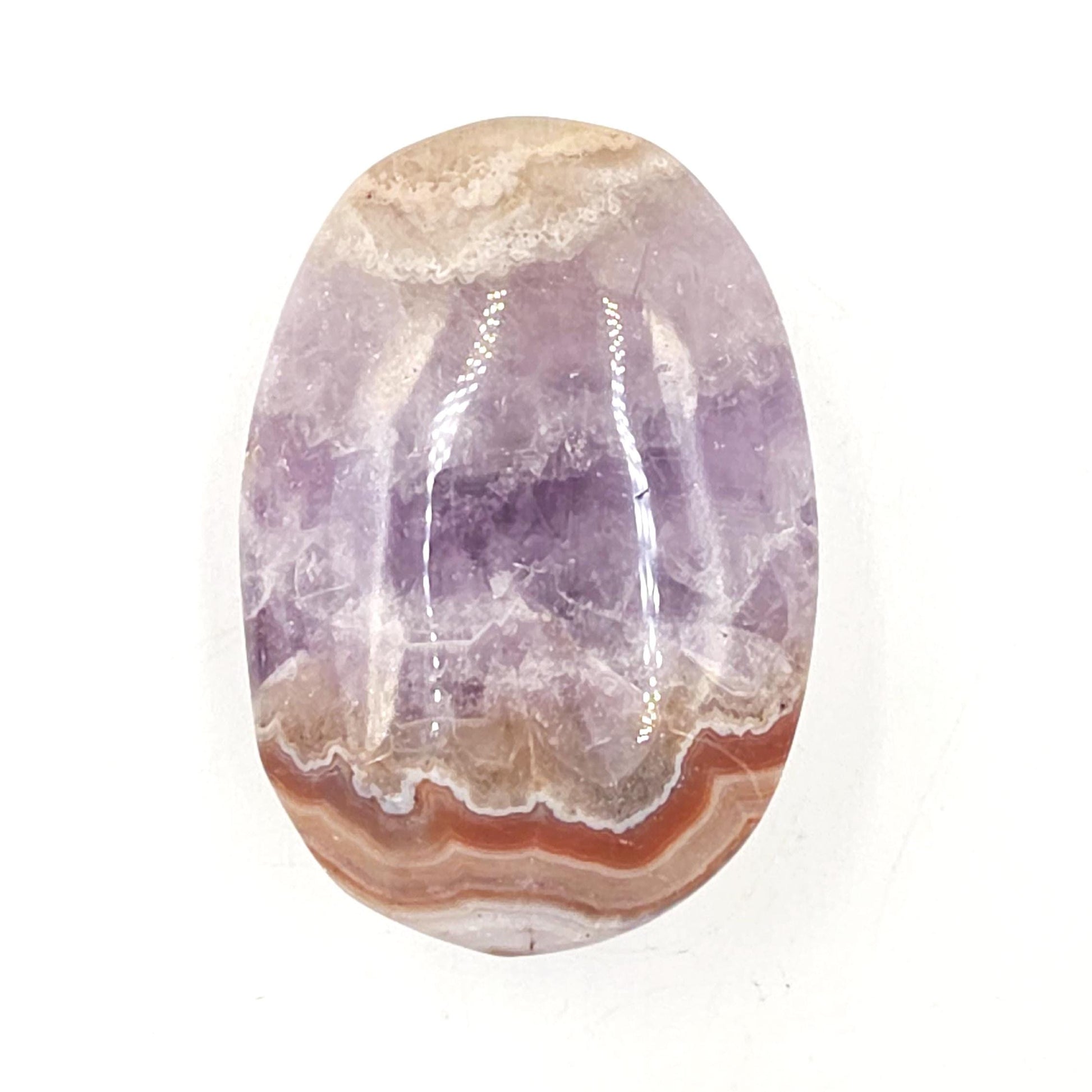 Amethyst Agate Palm Stone – Calm, Protection & Spiritual Healing Crystal, 85g