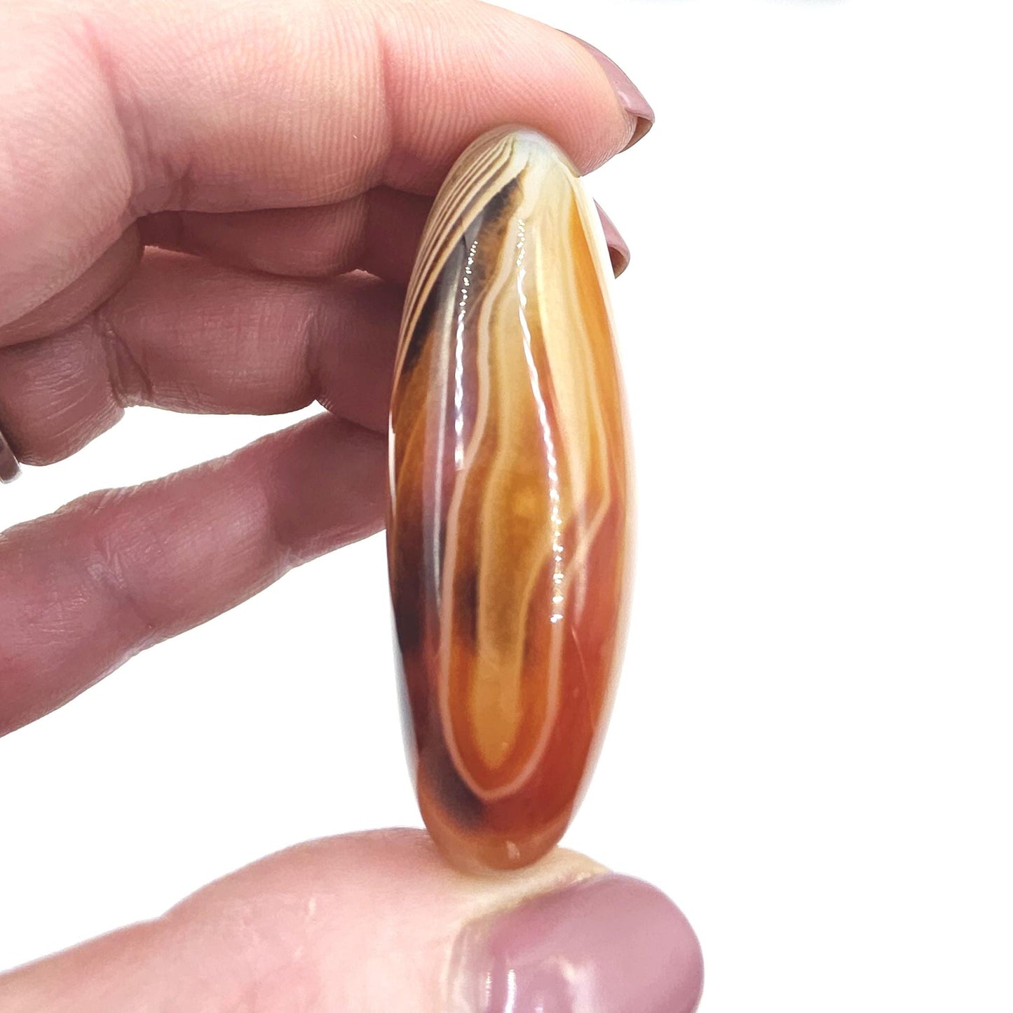 Sardonyx Palm Stone – Strength, Protection & Emotional Balance Crystal, 50g