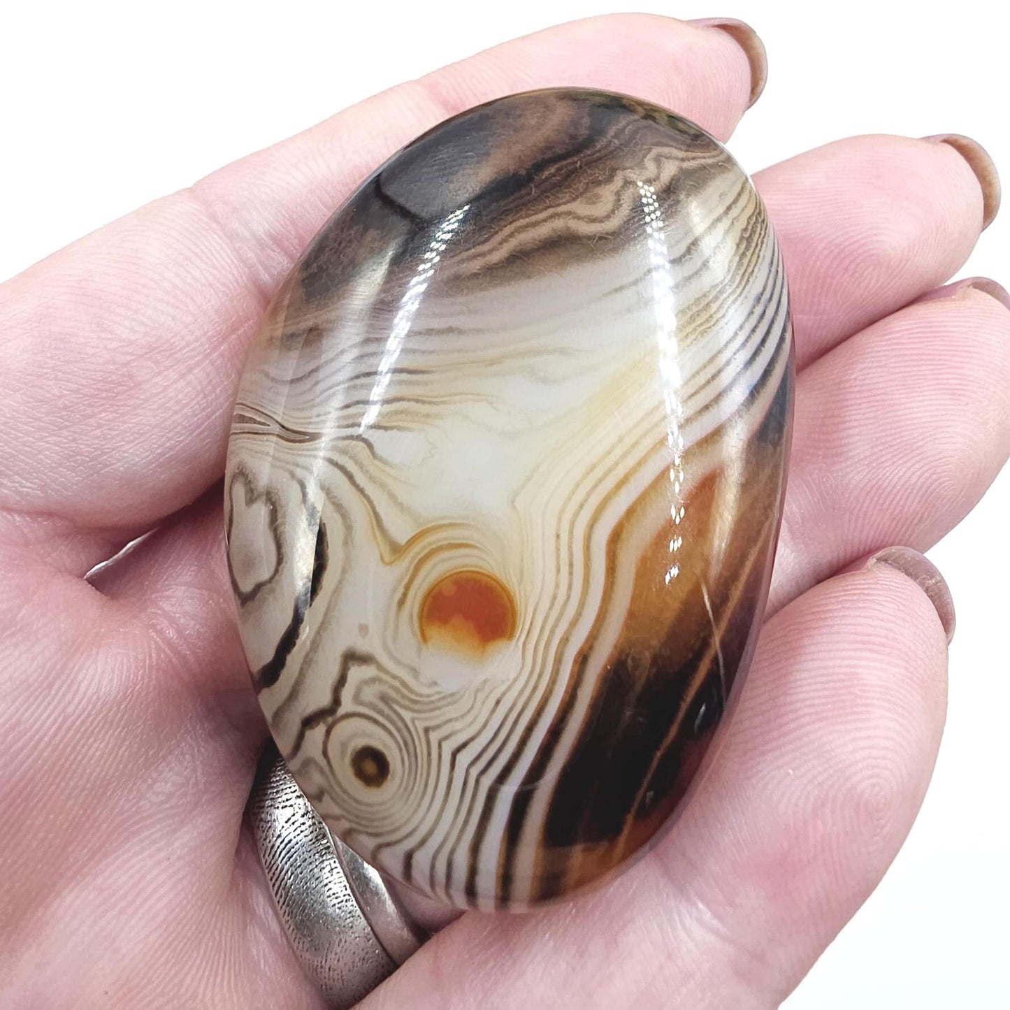 Sardonyx Palm Stone – Strength, Protection & Emotional Balance Crystal, 50g