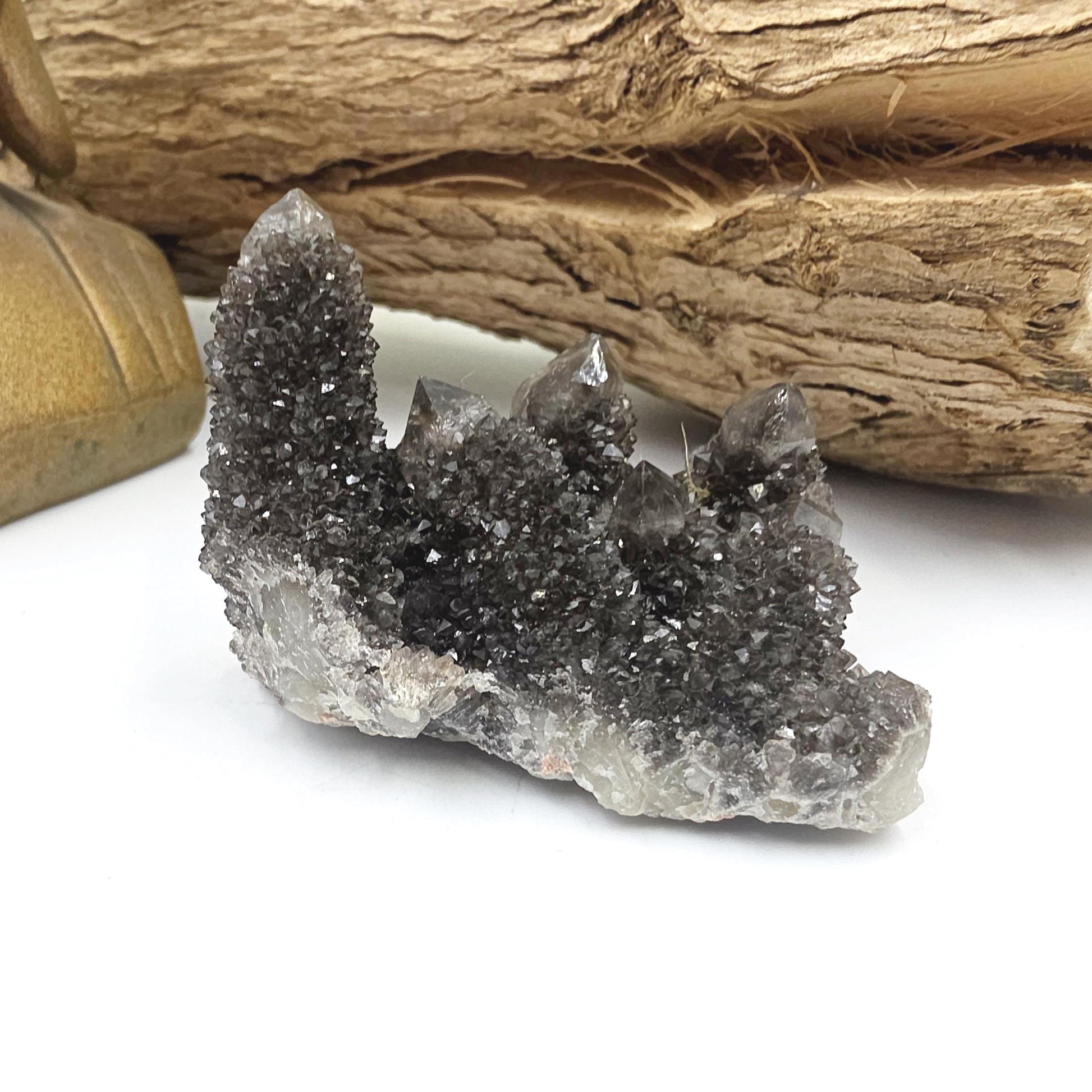 Rare Black Spirit Quartz Cluster Specimen – Protection, Spiritual Growth & High Vibration Crystal, 90g