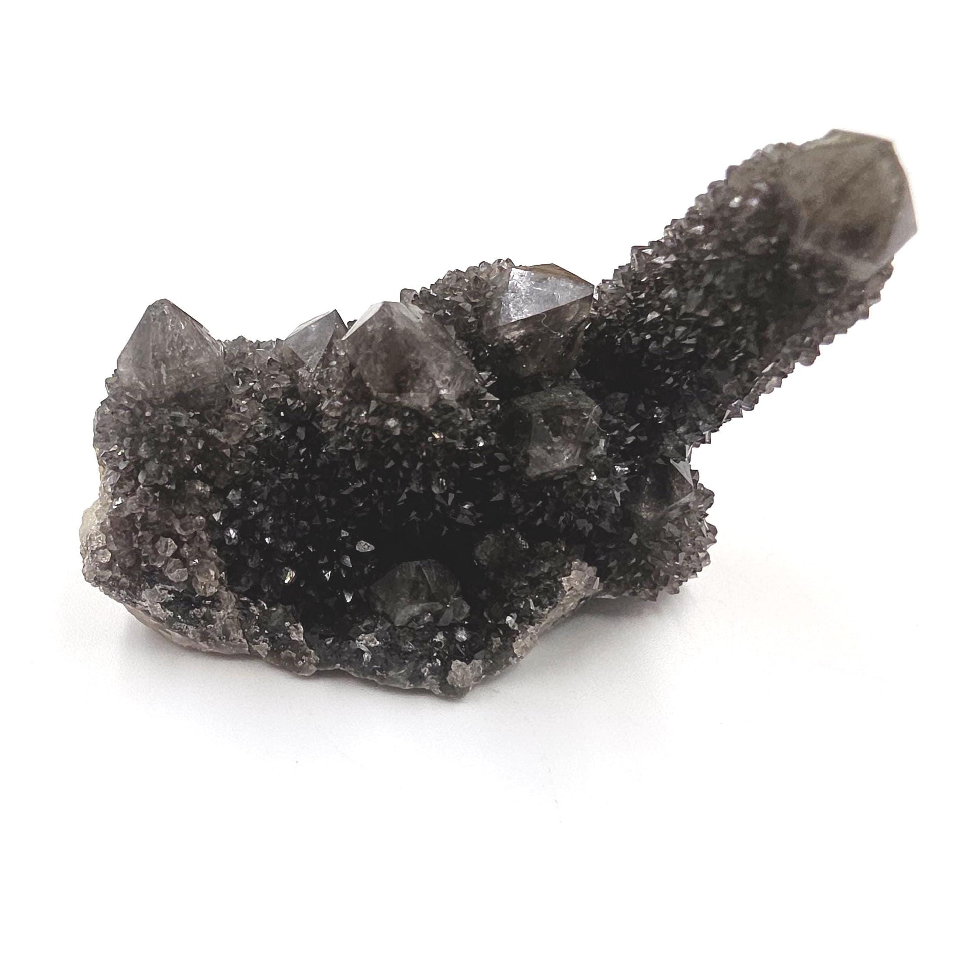 Rare Black Spirit Quartz Cluster Specimen – Protection, Spiritual Growth & High Vibration Crystal, 90g