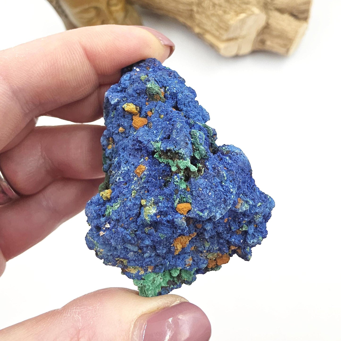 Raw Azurite Specimen – Intuition, Insight & Third Eye Chakra Crystal, 95g