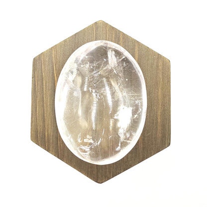 Clear Quartz Palm Stone – Clarity, Energy Amplification & Healing Crystal, 105g