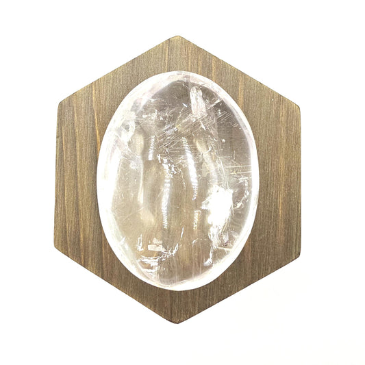 Clear Quartz Palm Stone – Clarity, Energy Amplification & Healing Crystal, 105g