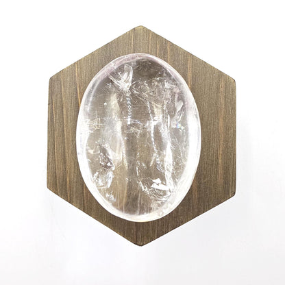Clear Quartz Palm Stone – Clarity, Energy Amplification & Healing Crystal, 105g