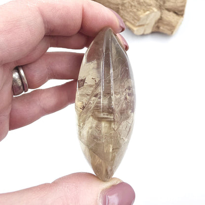 Large Citrine Palm Stone with Phantoms – Abundance, Transformation & Manifestation Crystal, 115g