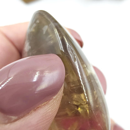 Large Citrine Palm Stone with Phantoms – Abundance, Transformation & Manifestation Crystal, 115g
