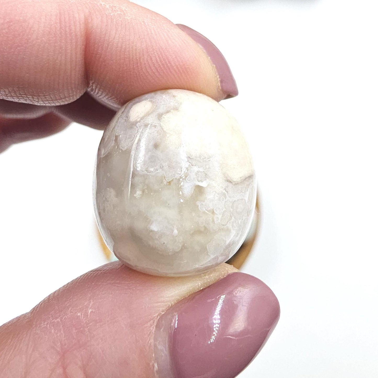 Green Flower Agate (Sakura)Tumble Stones – Growth, Balance & Heart Healing Crystal, 2-3cm